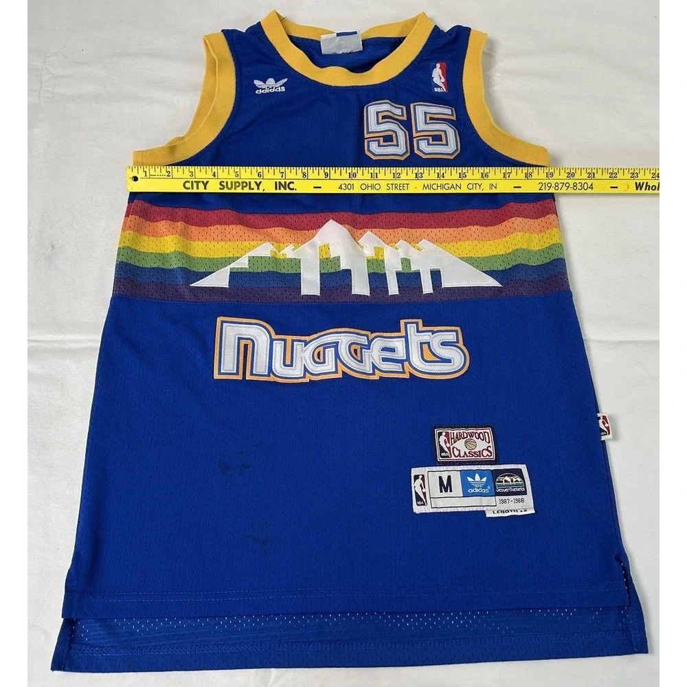 Vintage Adidas Hardwood Classics NBA Denver Nuggets Mutombo #55 Jersey M
